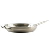 Winco Commercial-Grade Stainless Steel Fry Pan with Helper Handle, Natural