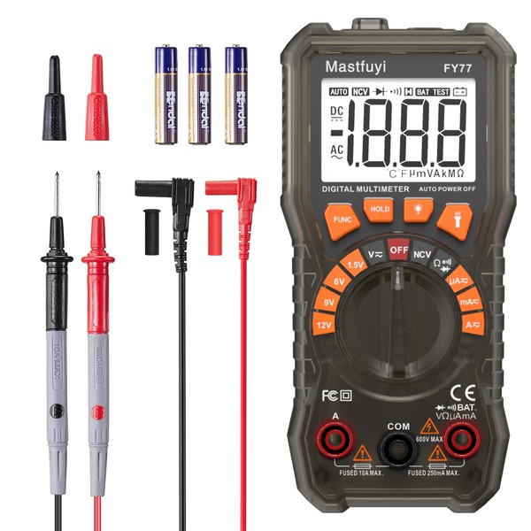 Multimeter Digital, Battery Tester, Multi Tester NCV Non-Contact Voltage Detection,