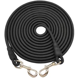 SEPXUFORE Tie Out Rope Dog Leash, 8-10-13-15-20-25-30-35-40-45-50FT Heavy Duty Nylon Check Cord for Medium Large Dogs Indoor/ Outdoor Playing Camping Backyard