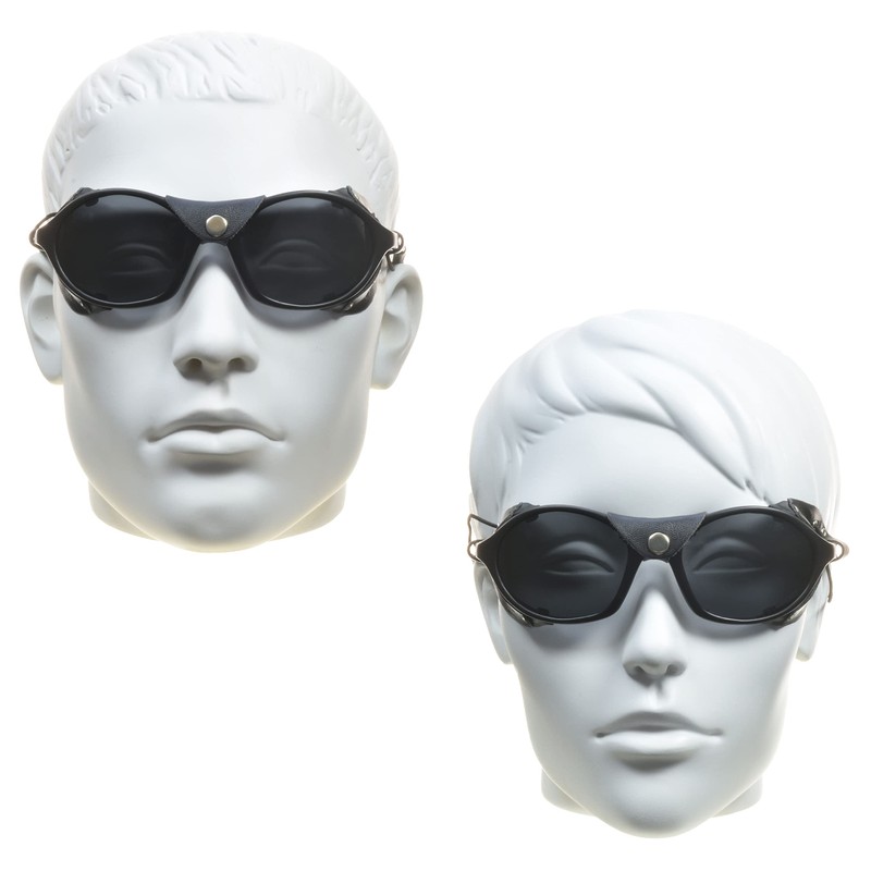 proSPORT Leather Side Shield Sunglass Polarized Aviator Motorcycle Mountaineer Glacier