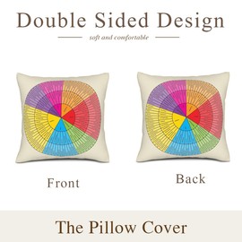 Wheel of Emotions Feelings Chart Decorative Throw Pillow Covers Square Line Pillow Case Mental Health Cushion Cover for Therapy Office Home Decor Living Room Sofa Car Counselor Therapist Gifts
