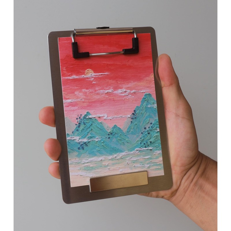 Stainless Steel Magnetic Clipboard with Pen - Multiple Sizes, Magnetic