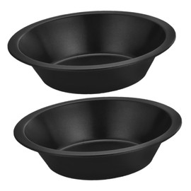 Operitacx 2PCS Small Round Carbon Steel Nonstick Tins for Baking Mini Tart Pans for Cakes Bread Meat Desserts Even Heat Distribution Durable Construction
