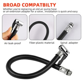 Kitnelw Air Pump Hose Car Inflator Hose Tyre Air Hose Compressor Air Tyre Hose Valve Motorcycle Compressor Hose for Car Tyres, Bicycle Tyres, Air Compressors, Air Pumps