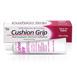 CUSHION GRIP Cushion Grip a Soft Pliable Thermoplastic for Refitting and Tightening Dentures 1 Oz (28 Grams)