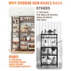 yoopin 4 Tier Bakers Rack with Power Outlets, Microwave Stand