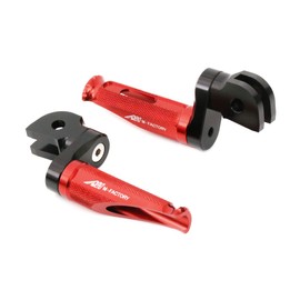 Autobahn88 Motorcycle Footpeg (Front/Rider - RACE-Type with 25mm-Extension), compatible with Honda RVF 400 (1993-1997) (Red)