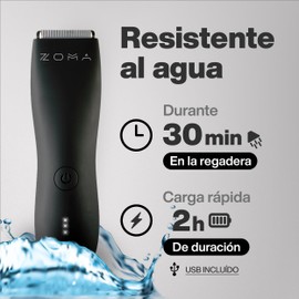 ZOMA PRO | Rasuradoras para Hombre Eléctrica PRO con Luz LED y Base de Carga USB C | Maquina para Cortar Cabello y Zonas Íntimas | Rasuradora Eléctrica Hombre Cuchillas de Cerámica Anti Corte Resistente al Agua