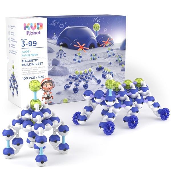 KUB Planet Magnetic Building Set - Astral Neon
