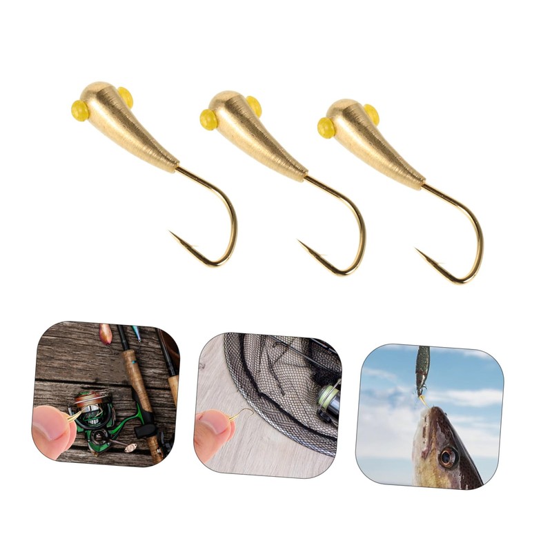 BESPORTBLE 3pcs Fish Hook Long Shank Offset Hooks for Catfishing