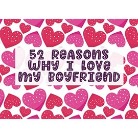 52 Reasons Why I Love My Boyfriend: Fill in The Blank Prompt Journal Notebook | Customized Valentine's Day Gift for Him or Her | Valentine Kawaii 05