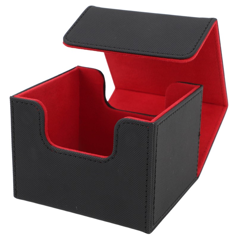 Card Storage Box Multipurpose Large Capacity Flip Side Insert PU