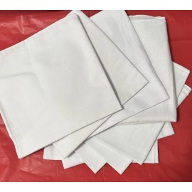 DEVIEGATH HANDKERCHIEFS PANUELO POCKET SQUARES MEN HOMBRE WHITE COTTON 18PK 16x16