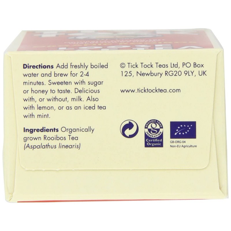 Tick Tock Organic Rooibos Loose Leaf Tea 100g (Pack of