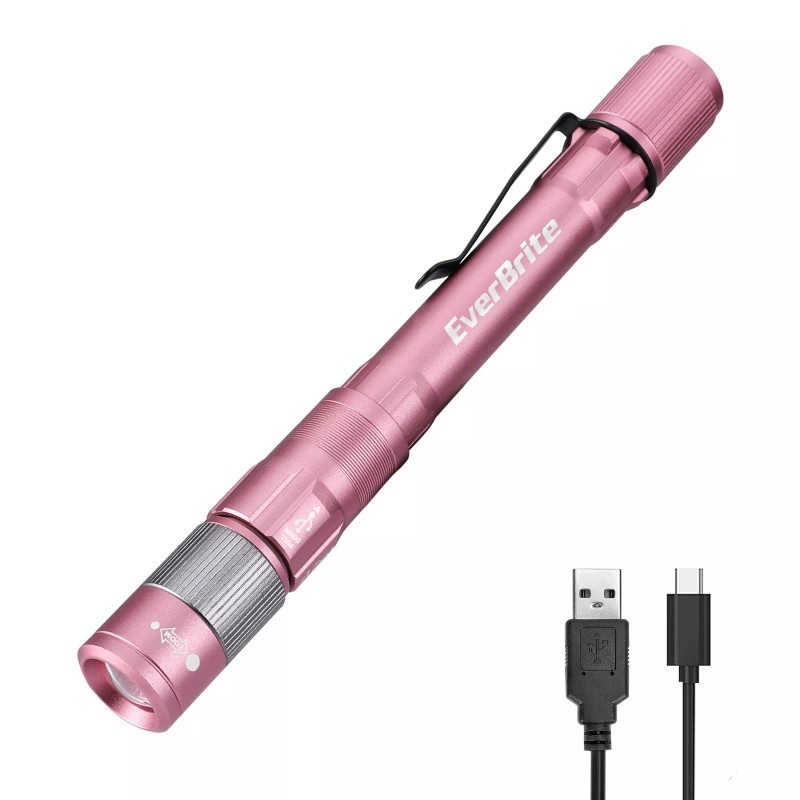 EverBrite Pen Light Rechargeable 300 Lumens Zoomable LED Memory Function