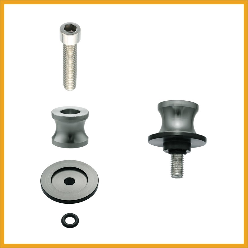 Partuto 2pcs 8mm Motorcycle Rear Stand Swing Arm Spool Sliders