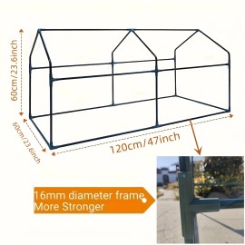 47''X23.6''X23.6'' Garden Greenhouse Outdoors, Portable Mini Greenhouse, Small Garden Greenhouse for Plants/Flowers/Vegetablesframe material: Metal, Cover Material: pvc(frame&cover)