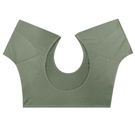 satithry sweatpads for Women Anti-Sweat Undershirts Lady's sweatproof Underarm Pads (US, Alpha, Small, Regular, Regular, Green)