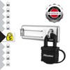 Master Lock 7804704EURD Pack Including Door Hasp and Keyed Padlock,