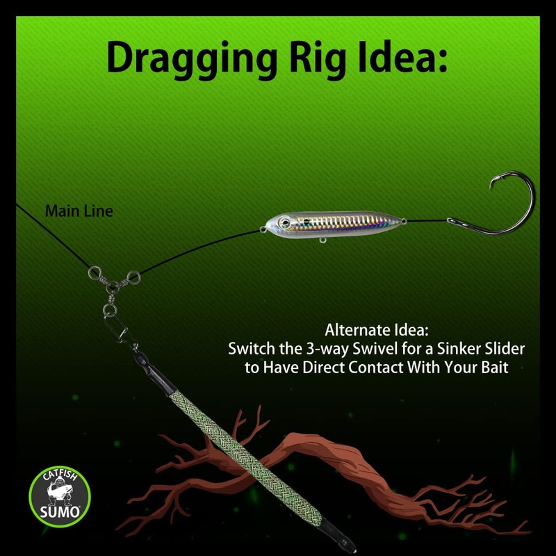 Rattle Snake Dragging Weights, Snagless Sinkers for Dragging, Trolling, and