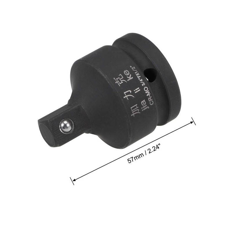 sourcing map 3/4" Drive (Female) x 1/2" (Male) Impact Socket