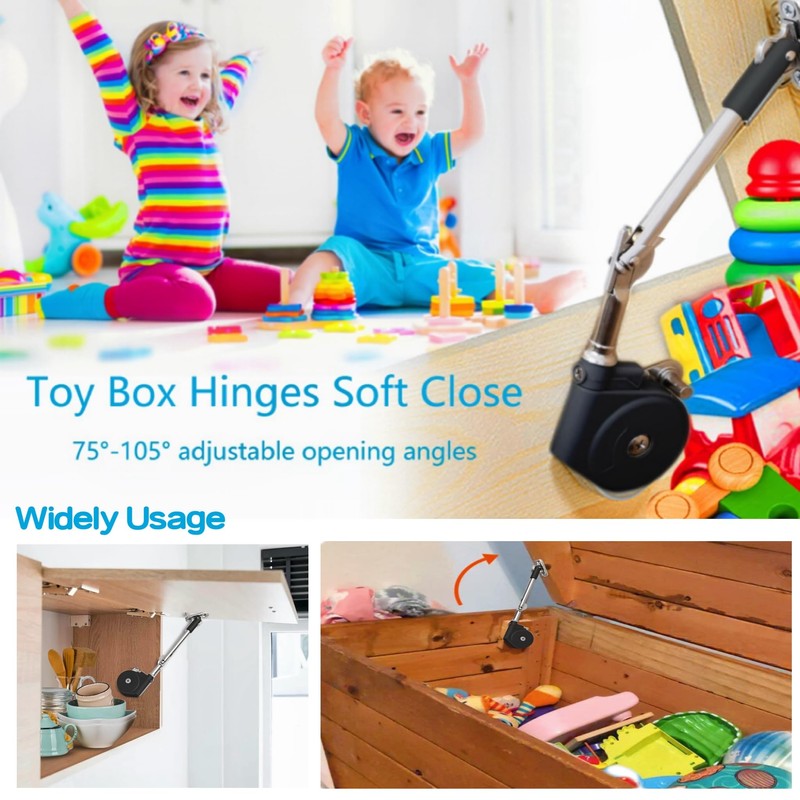 Toy Box Hinges Soft Close - Chest Hinge Lid Stay