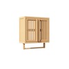 FRITHJILL Bamboo Wall Cabinet with Slatted Doors - 19.69" L