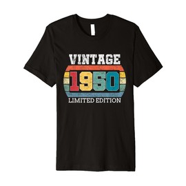 Vintage 1950 Limited Edition 75 Year Old Gifts 75th Birthday Premium T-Shirt