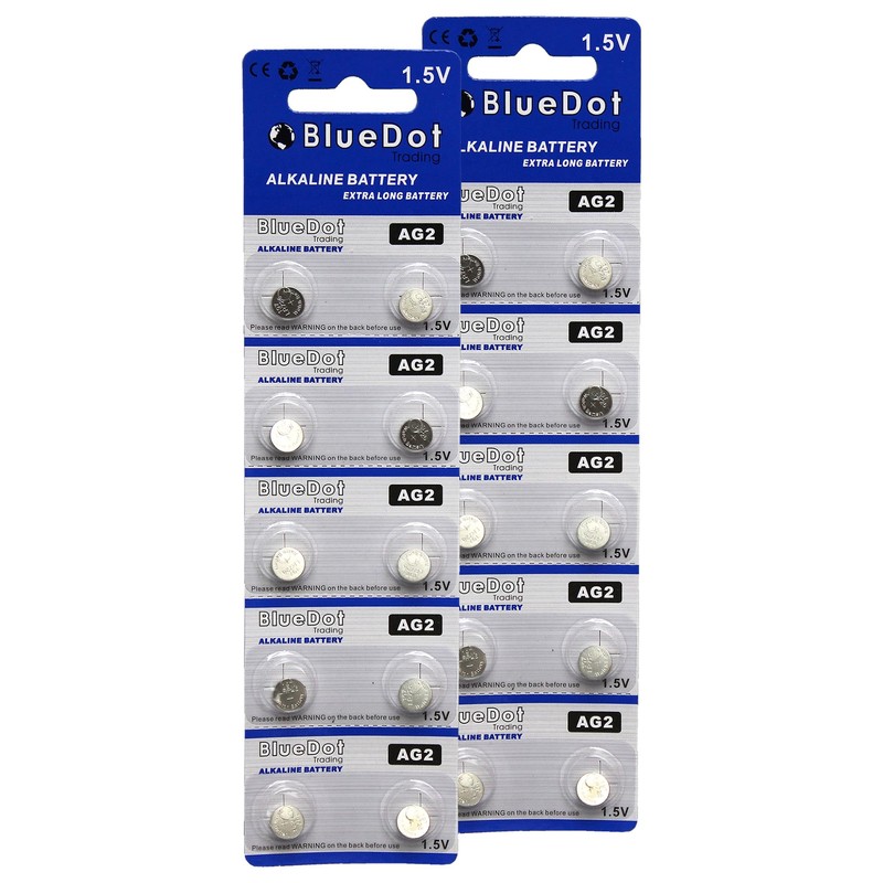 BlueDot Trading 30 AG2 396A LR726 Button Cell Batteries for