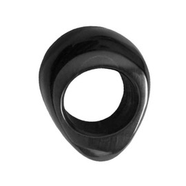 Ipetboom 1Pc Portable Ox Horn Massage Tool Smooth Ring for Foot Therapy Relief Skin Nourishment for Seniors Travel Friendly Design Easy to Use Black