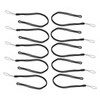 10pcs Neck Lanyard Black Polyester Badge Holder for Students Staff
