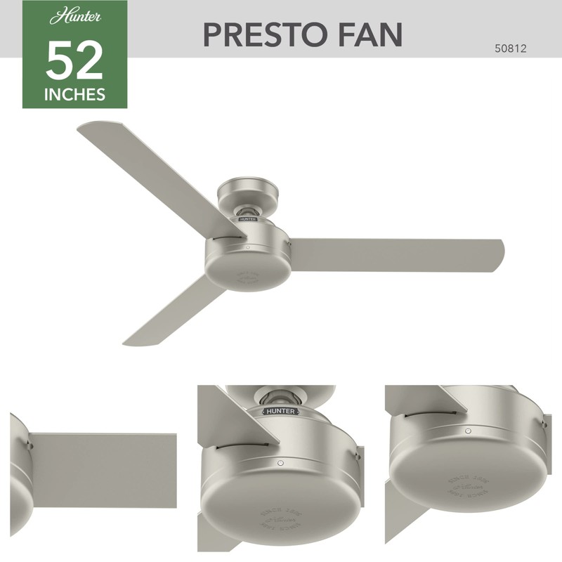 Hunter 52 inch Indoor Ceiling Fan No Light - Modern