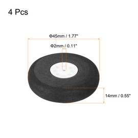 MECCANIXITY RC Airplane Wheels 1.77" OD x 0.44" T Aircraft Sponge Wheels Foam Wheel Replacement for DIY RC Model Plane 4 Pcs