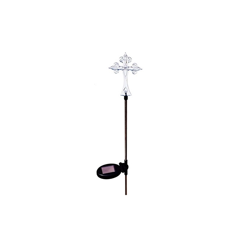 GSL SS-GSL-E2187 Cross Solar Light Landscape Garden Stake