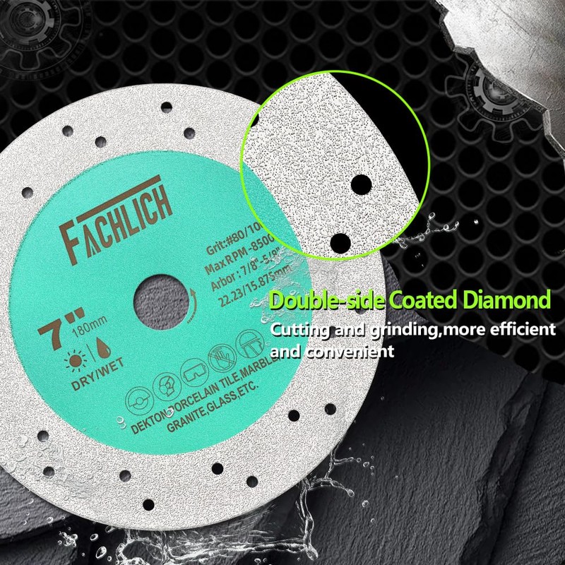 FACHLICH Rock Slab Grinding Disc - 5inch Glass Cutting Discs