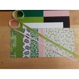 Stampin' Up! Stampin Up! TROPICAL ESCAPE II 6 X 6" Designer Paper Card Kit Ribbon RARE