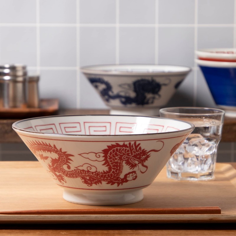 Marusankondo 22502 Ramen, Donburi, Pottery, Tableware, Ssangyong, Red, Dishwasher Safe,