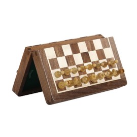 Sunrise Chess Magnetic Chess Set with 25cm Inlaid Chess Board - Compact Size, Ideal for Travel and Elegant Gift