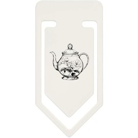 91mm 'Floral Teapot' Large Plastic Paper Clip (CC00095630)