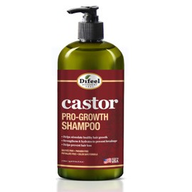 Difeel Champú Castor Pro-Growth 33.8 oz. - Fabricado con aceite de ricino natural para el crecimiento del cabello, champú sin sulfato.