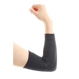 Teijin Frontier 3D Compression Supporter, Long Elbow Supporter, Pack of 2, Black L