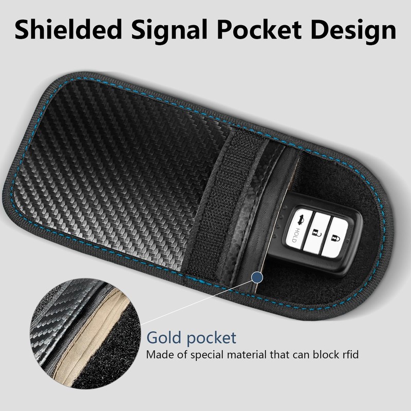 Faraday Pouch for Car Keys, RFID Key Pouch Keyless Car