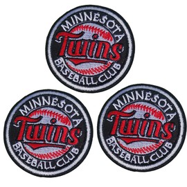Yerchic Twins Patch Iron On Sew On Minnesota Embroidered Patches for Jacket Shirts Jeans Backpack Sewing Decorating DIY Craft 3 in(3 pcs)