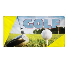 Vinyl Banner Multiple Sizes Golf Outdoor Advertising Printing C Business Outdoor Weatherproof Industrial Yard Signs 10 Grommets 60x144Inches