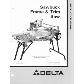 Unbranded Delta Sawbuck Frame & Trim Saw Instruction Manual