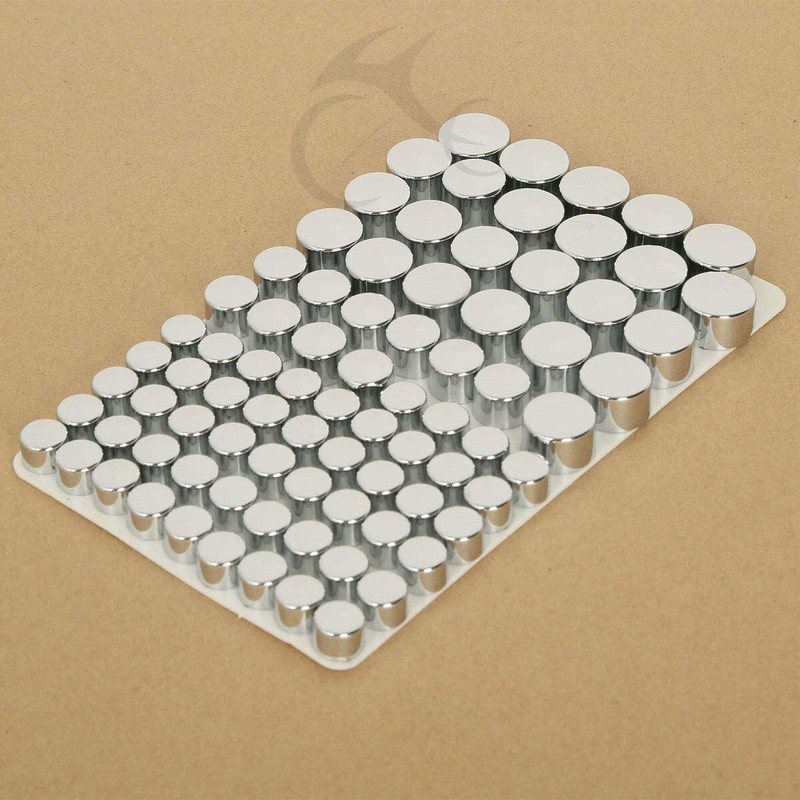 XFMT 83pcs Chrome Engine Full Bolt Cover Caps Kit Compatible