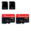 2 Pack Micro SD Card 16GB Class 10 with SD