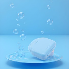 WLngtv Blue Retainer Case Mouth Guard Case Orthodontic Dental Retainer Box Denture Storage Container Orthodontic Supplies