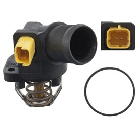 febi bilstein 170586 Thermostat with Housing, Gasket and Temperature Switch, Pack of 1