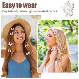 18Pcs Butterfly Clips Small Hair Clips with Rhinestones for Teens Women Y2K Glitter Hold Hair Jaw Clips Butterfly Clips Cute Hair Clips Headwear Gifts for Wedding Back School Hair Accessory